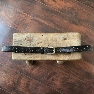 B. Belt Black Leather Mini Star Stingray Belt XS/S